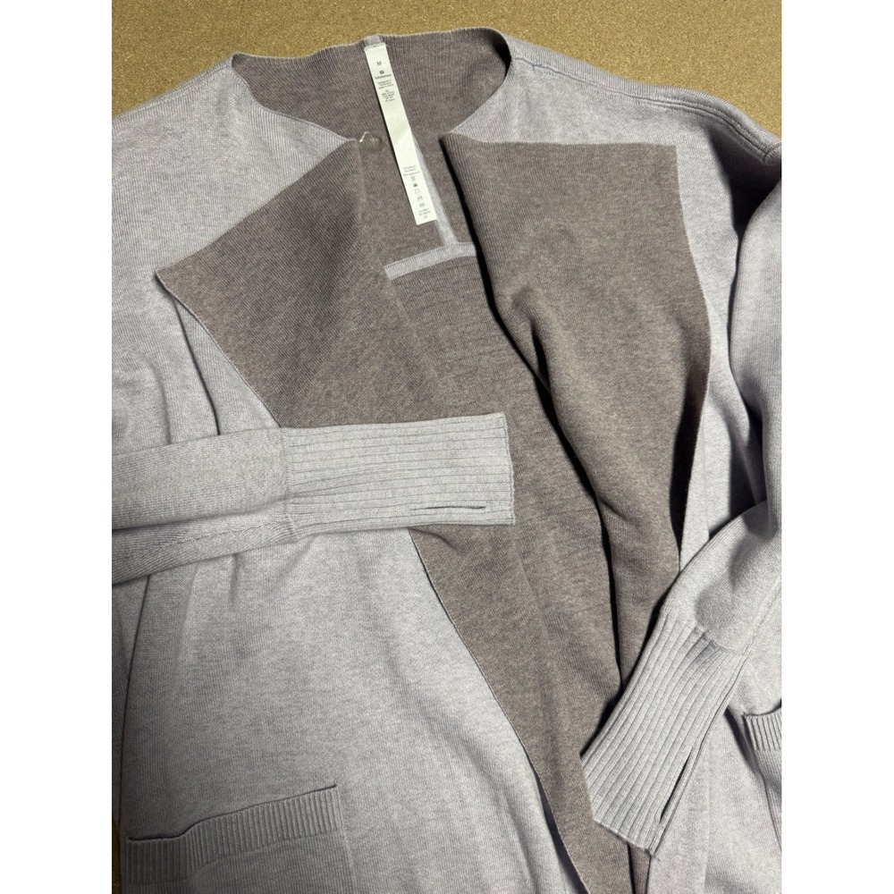 Lululemon Open Front Cardigan double sided Sweater Duster Knit Lavender‎  $89